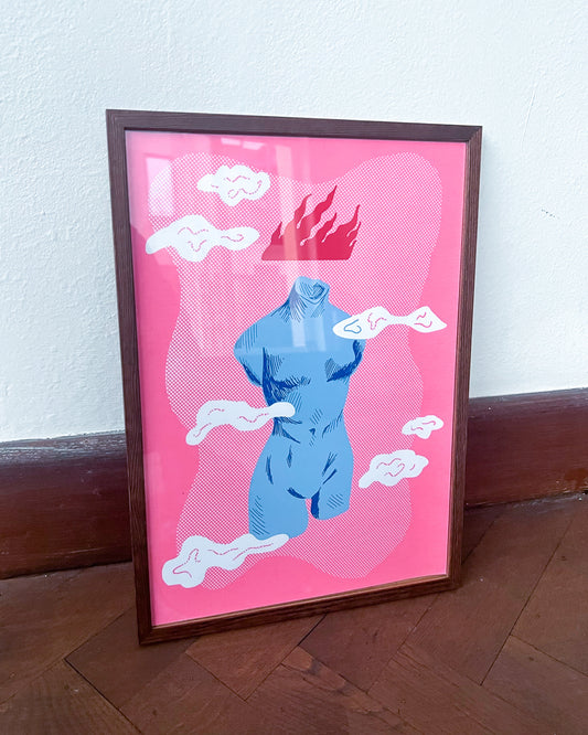 The Floating Lady silkscreen print